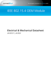 connectBlue cB-0922 Electrical & Mechanical Datasheet