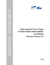 Unisource PS-305DU Operation Manual