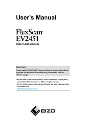 Eizo FlexScan EV2451-BK User Manual