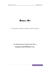 DETHONRAY Honey H1 Use Manual