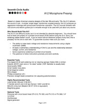 Seventh Circle Audio A12 Manual