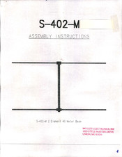 Mosley S-402-M Assembly Instructions Manual