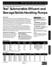 teel 4RK63 Operating Instructions And Parts Manual