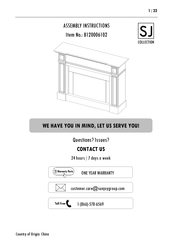 SJ COLLECTION B120006102 Assembly Instructions Manual
