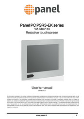 panel PSR3-EK Series User Manual