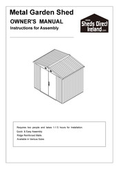 Sheds Direct Ireland Premium Apex 8x6 Owner's Manual