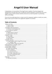 Moor Angel 6 User Manual