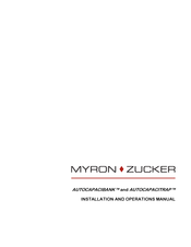 MYRON ZUCKER AUTOCAPACITRAP Installation And Operation Manual