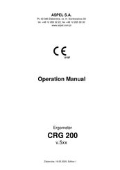 ASPEL CRG 200 Operation Manual