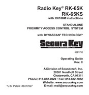 SoundCraft Secura Key Radio Key RK-65K Operating Manual