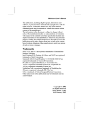 PC Chips M932 User Manual