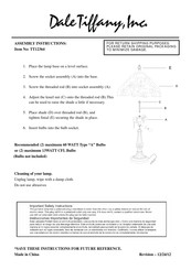 Dale Tiffany TT12364 Assembly Instructions