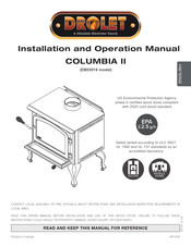 Drolet COLUMBIA II Installation And Operation Manual