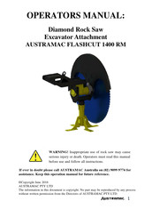 AUSTRAMAC FLASHCUT 1400 RM Operator's Manual