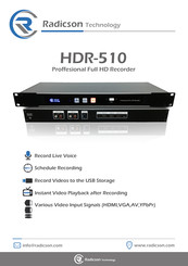 Radicson HDR-510 Manual