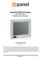 panel PSR116 User Manual
