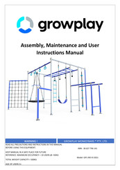 growplay GP1-REV 8 2021 Assembly, Maintenance And User Instructions Manual