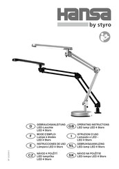 Styro Hansa 41-5010.643 Operating Instructions Manual