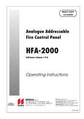 HESA HFA-2000 Operating Instructions Manual
