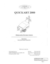 Dane Industries QuicKart 2000 Operating Instructions Manual
