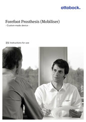 Otto Bock Forefoot Prosthesis Mobiliser Instructions For Use Manual