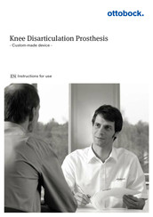 Otto Bock Knee Disarticulation Prosthesis Instructions For Use Manual