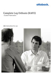 Otto Bock Complete Leg Orthosis Instructions For Use Manual