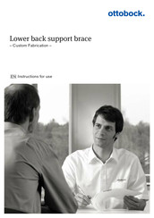 Otto Bock Lower back support brace Instructions For Use Manual