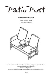 Patio Post CS62671 Assembly Instruction Manual