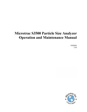 Microtrac S3500 Operation And Maintenance Manual