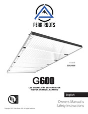 Peak Roots GOLDi600 Owner's Manual & Safety Instructions