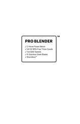 Brandless PRO BLENDER 57001 Instruction Manual