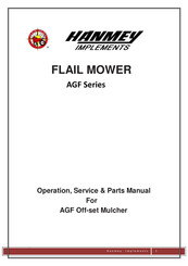 HANMEY AGF Series Operation, Service & Parts Manual