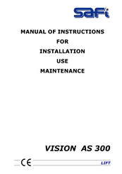 SAFI 002003 Manual Of Instructions For Installation Use Maintenance