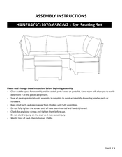Hanover HANFR4/SC-1070-6SEC-V2 Assembly Instructions