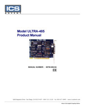 ICS Advent ULTRA-485 Product Manual
