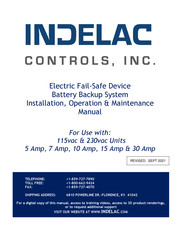 INDELAC CONTROLS NEMA 4 Installation, Operation & Maintenance Manual