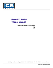 ICS Advent ADIO1600 Series Product Manual