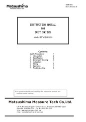Matsushima PFM-DWS10 Instruction Manual