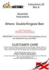 Strictly Beds & Bunks Athens Double/Kingsize Bed Assembly Instructions Manual