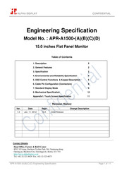 ALPHA DISPLAY APR-A1500-C Engineering Specification