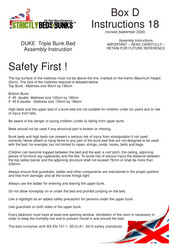 Strictly Beds & Bunks DUKE Triple Bunk Bed Assembly Instruction Manual