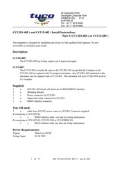 Tyco CCU/I-485 Install Instructions Manual