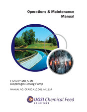UGSI Chemical Feed Encore ME Operation & Maintenance Manual