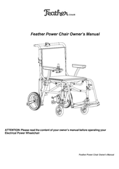 Feather Chair Feather Power Chair Owner's Manual