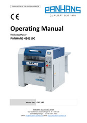 HOKUBEMA PANHANS 436/100 Operating Manual