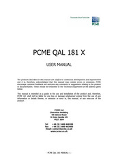 PCME QAL 181 X User Manual