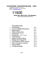 CLINTON INDUSTRIES 1190E Manual