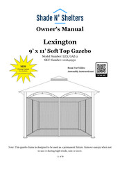 Shade N' Shelters Lexington LEX/GAZ-2 Owner's Manual