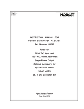 Hobart 283782 Instruction Manual